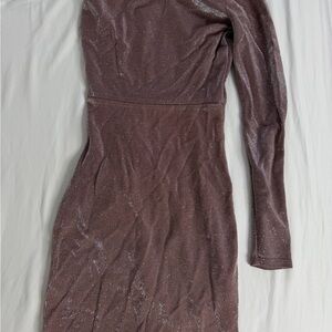Windsor One Shoulder Shimmer Dress in Purple